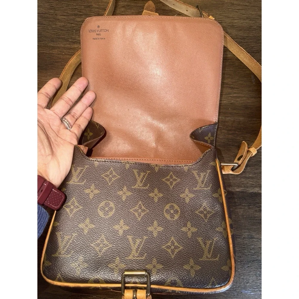 Louis Vuitton Cartouchiere Crossbody Bag Monogram Canvas Leather Vachetta READ - Picture 16 of 16